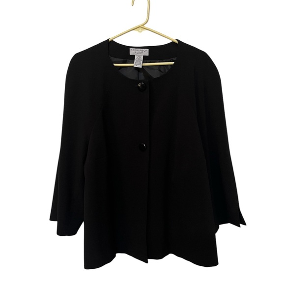 sag harbor stretch flowing A Line Cape coat jacket Lined Size 18 - Picture 2 of 8